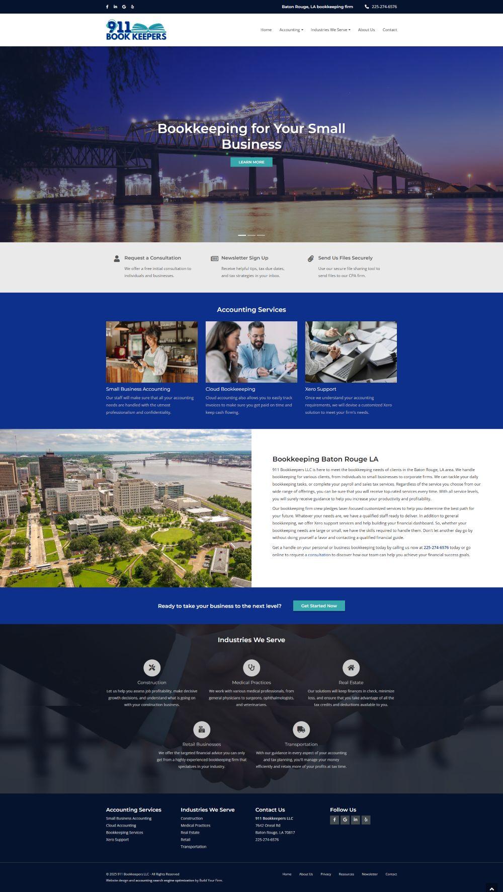 Website of 911 Bookkeepers