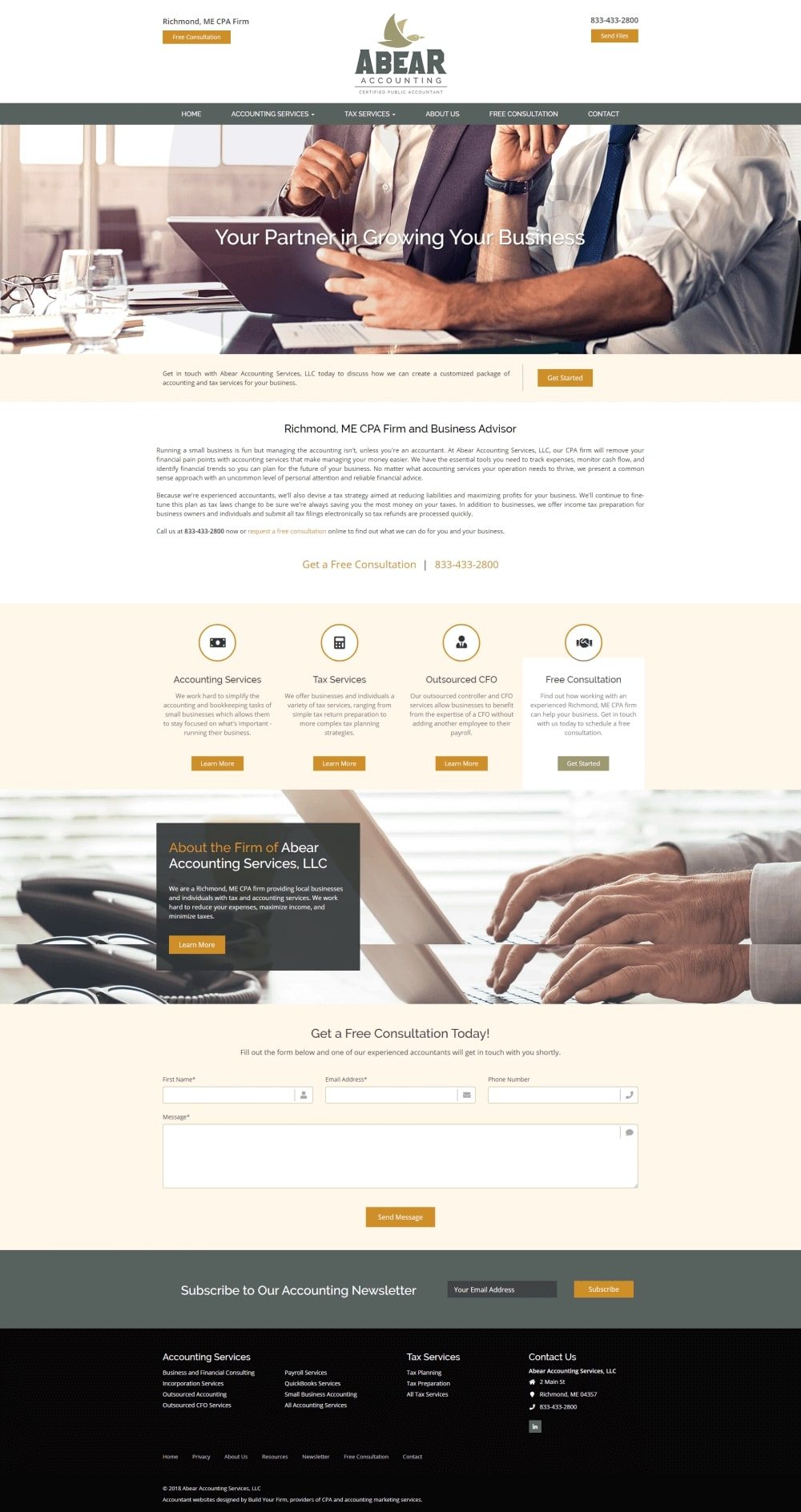 Website of Abear Accounting Services