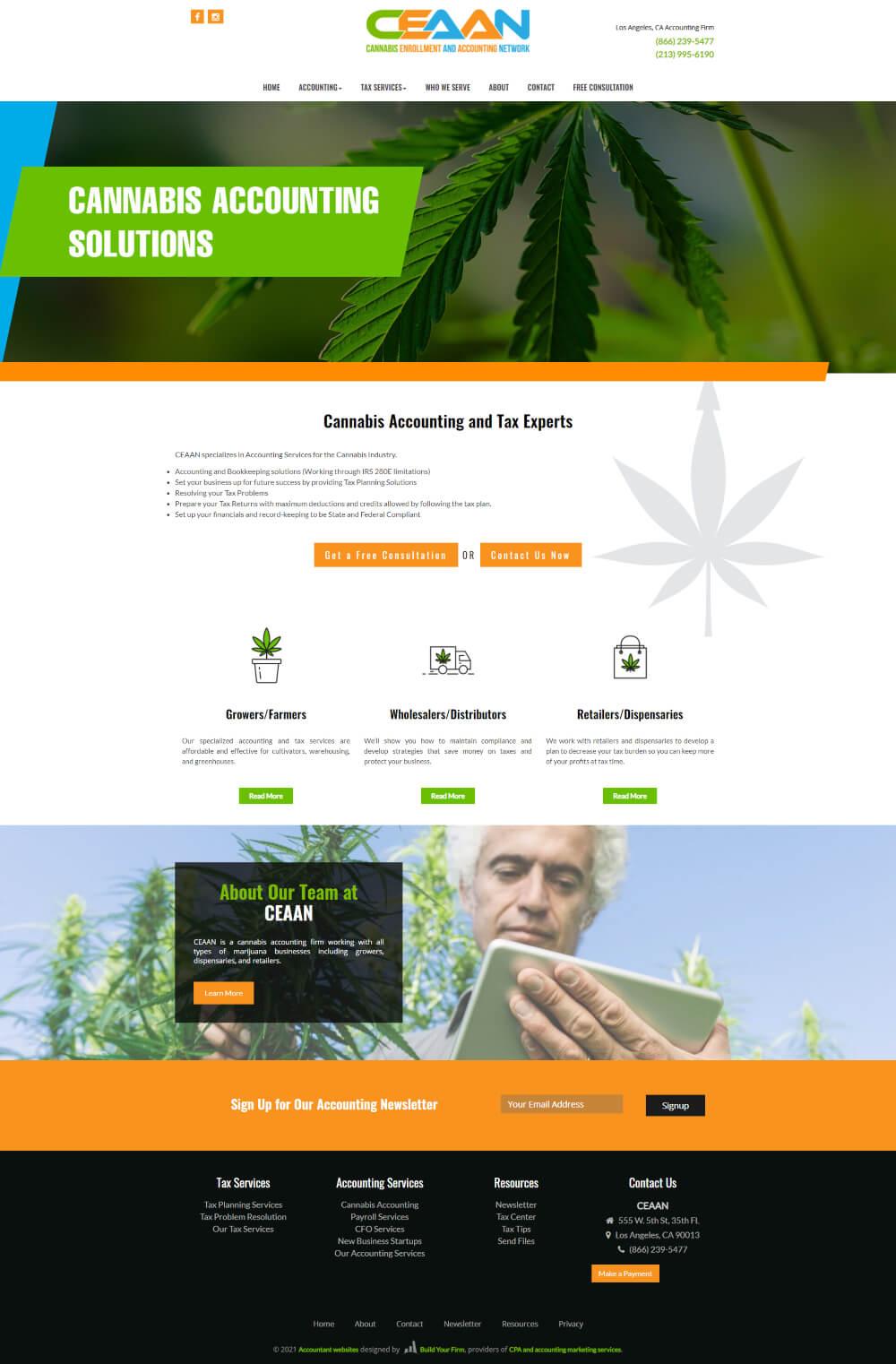 Cannabis Accounting Website Design