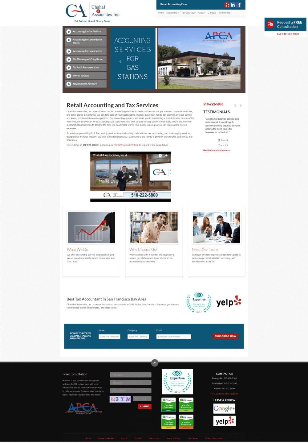 Website Design for Retail Accounting – Franchises