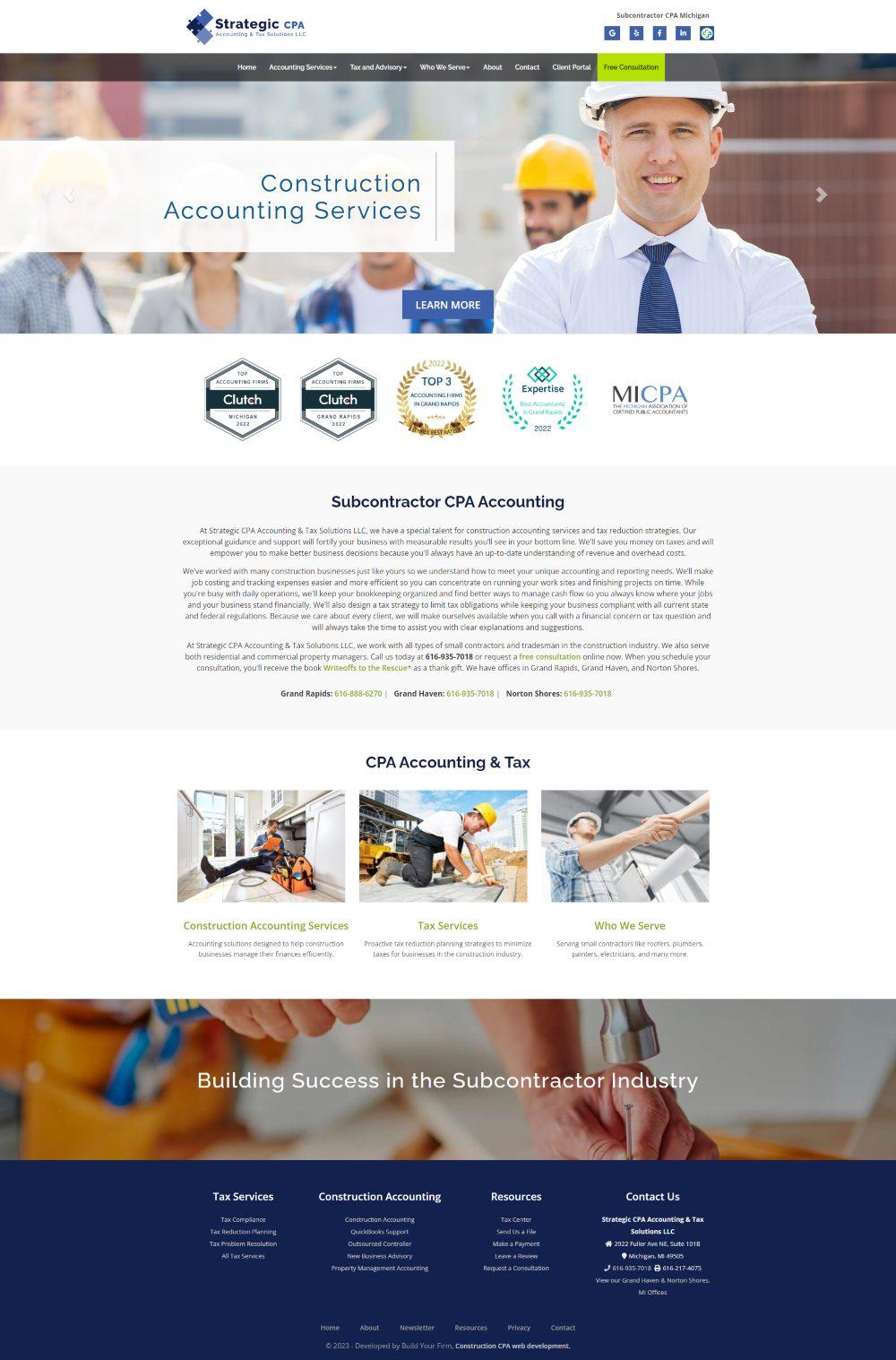 Subcontractor CPA Web Design