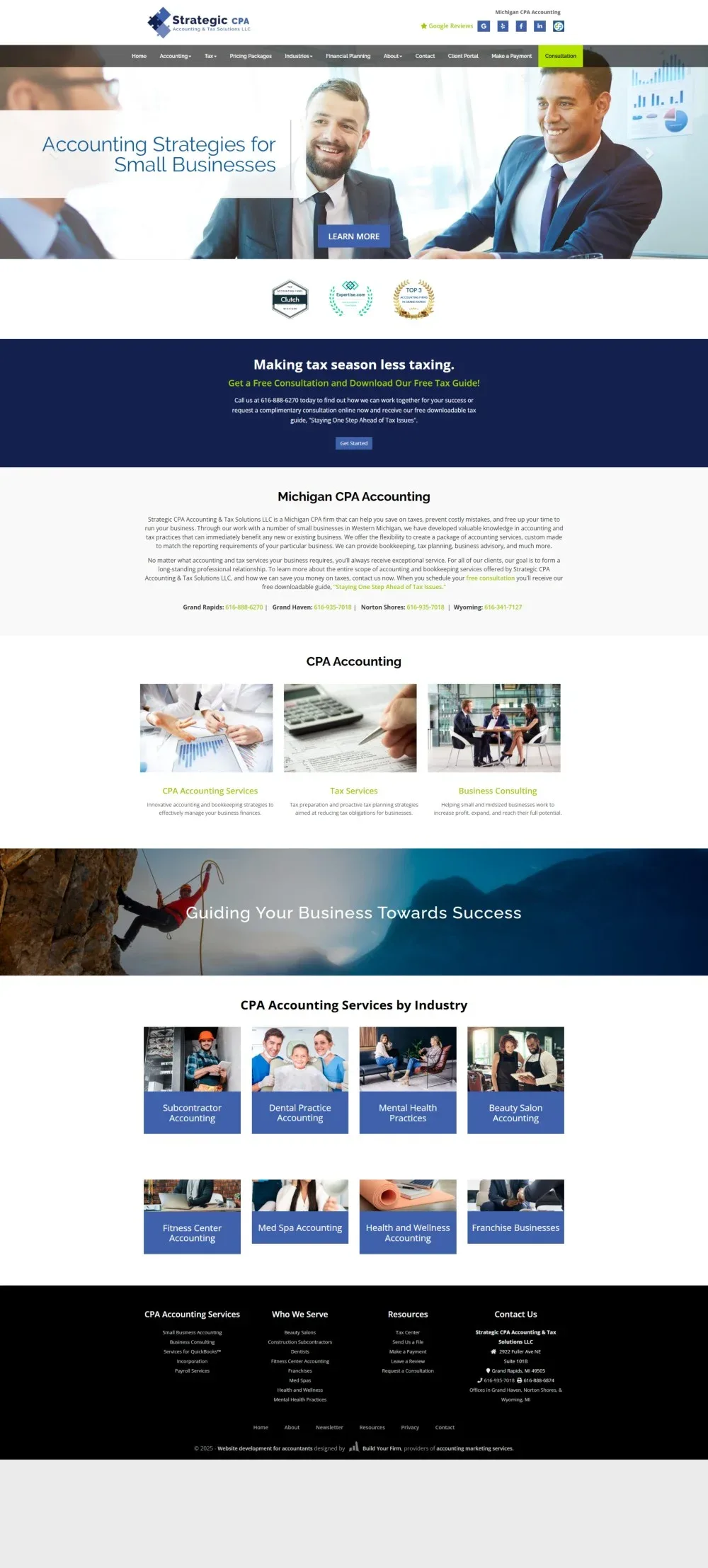 Website of Strategic CPA Accounting & Tax Solutions LLC