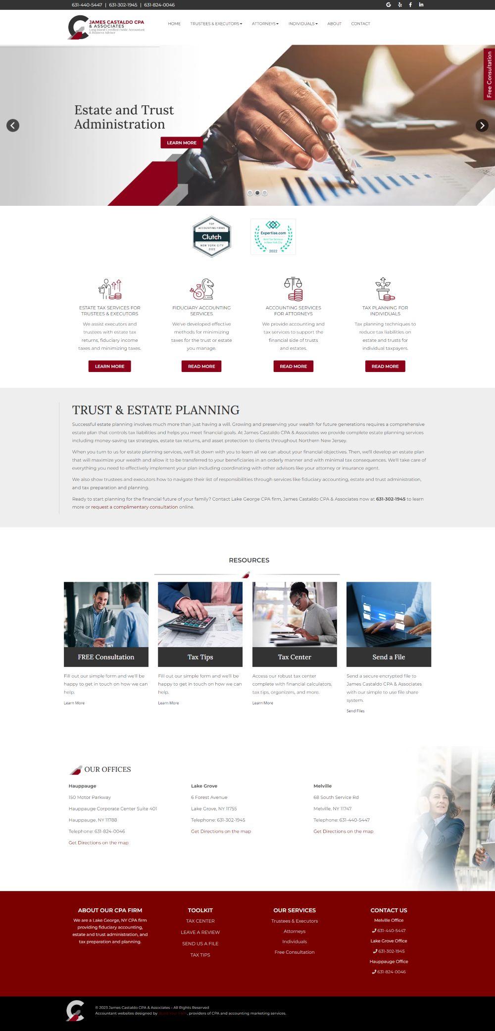 Trust and Estate CPA Website Design
