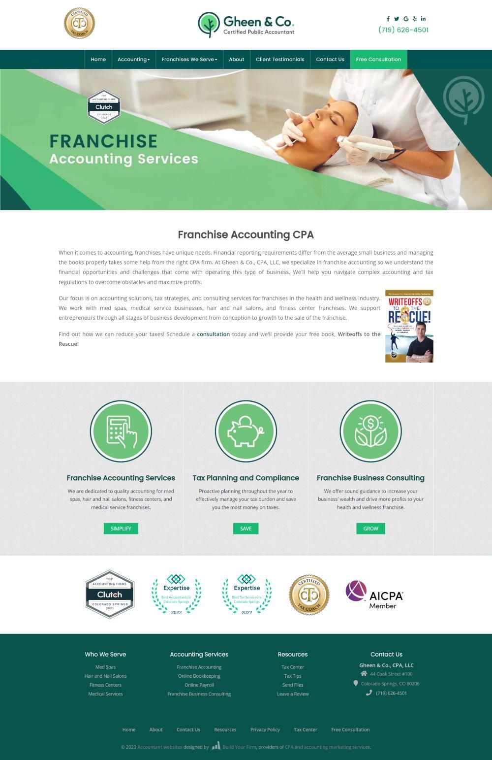 Franchise CPA Website Design