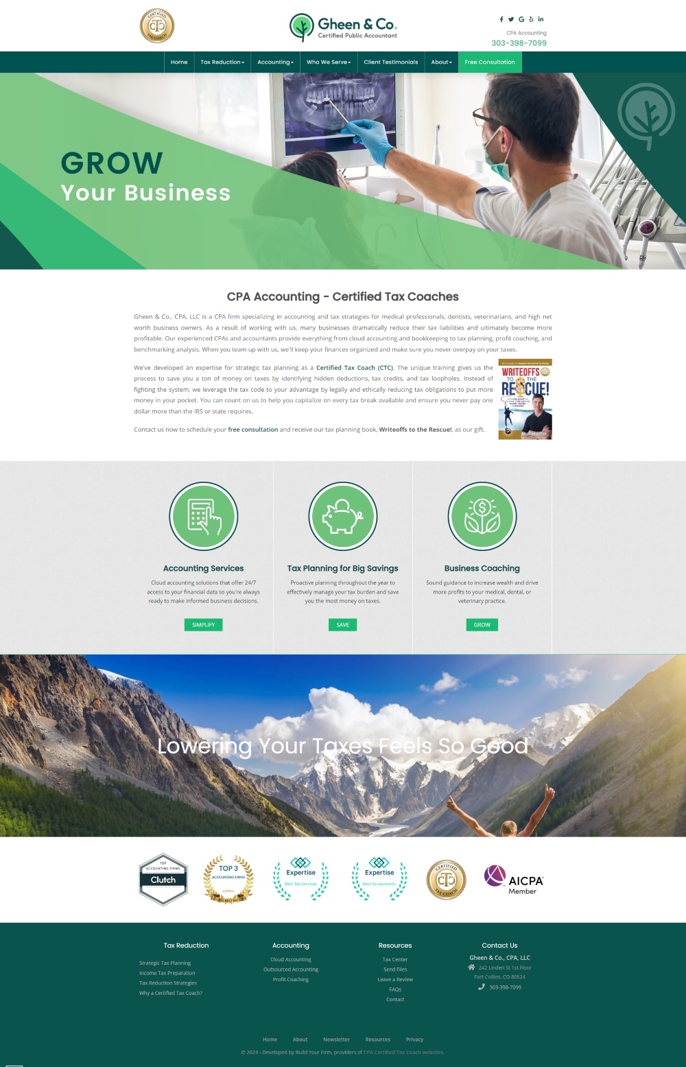 Website of Gheen & Co., CPA, LLC
