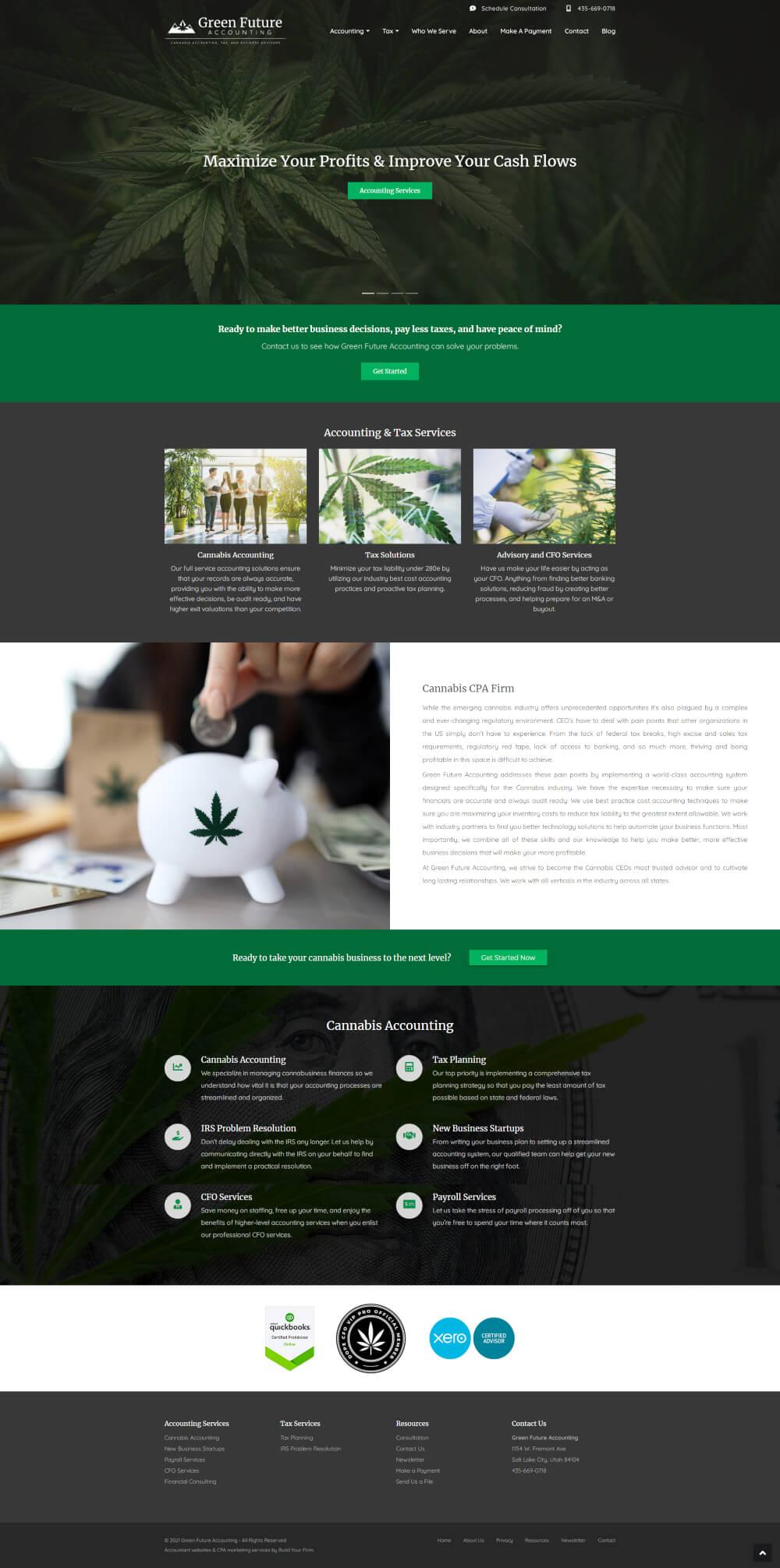 Website of Green Future Accounting