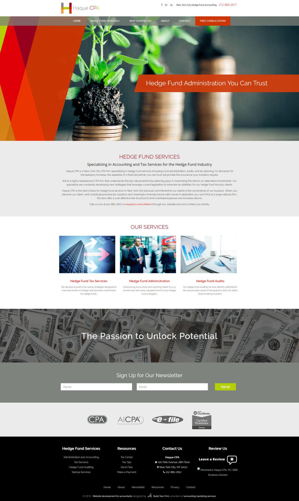 Websites for Hedge Fund CPA Accounting