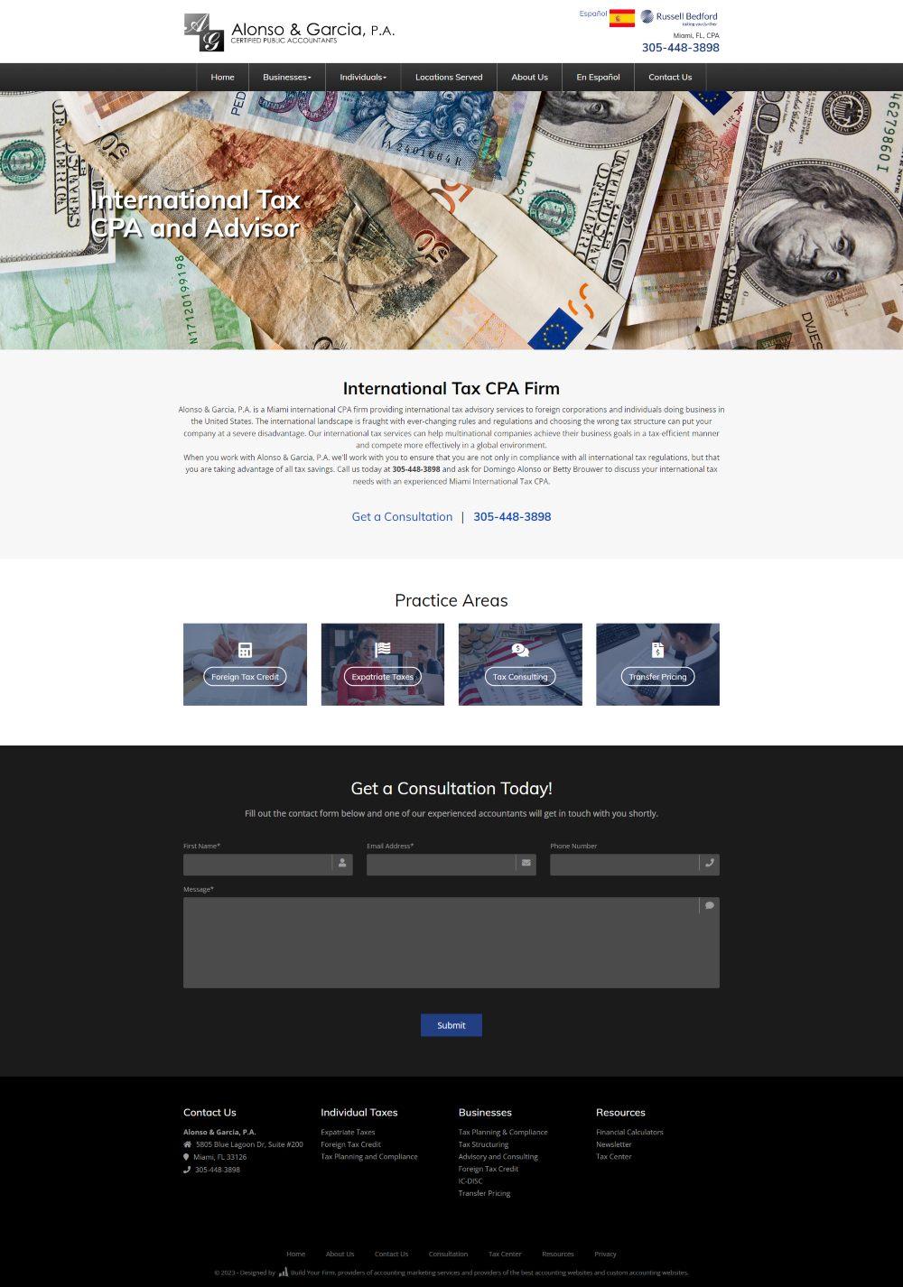 International Tax Website Design