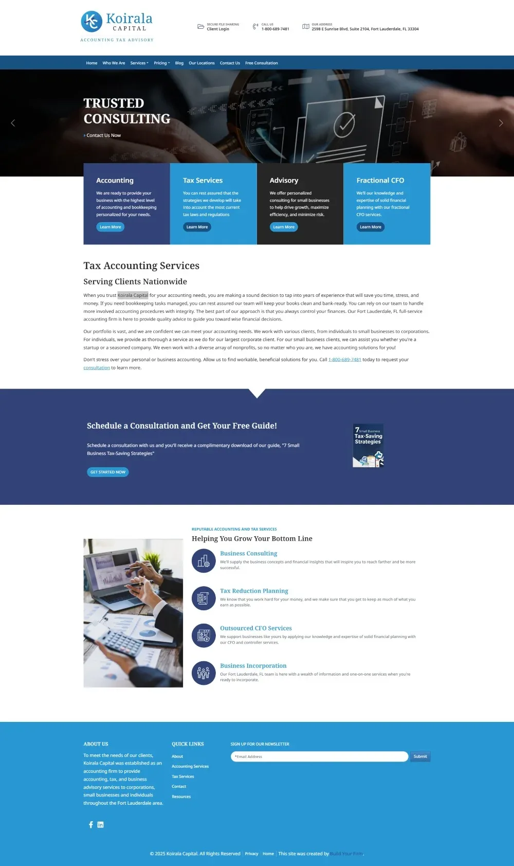 Website of Koirala Capital