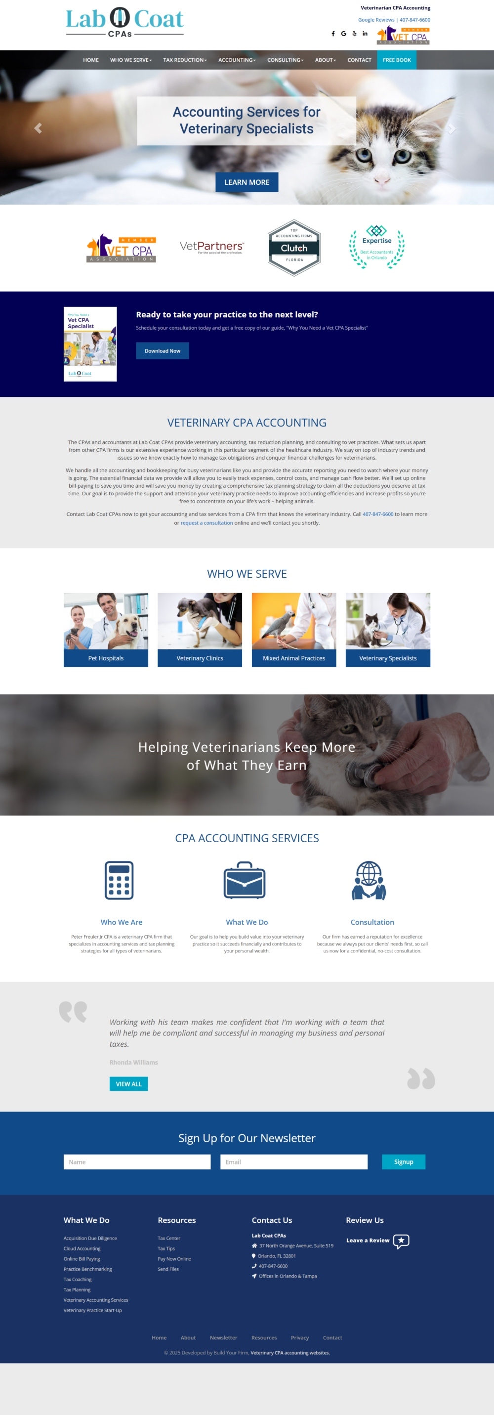 Website of Lab Coat CPAs