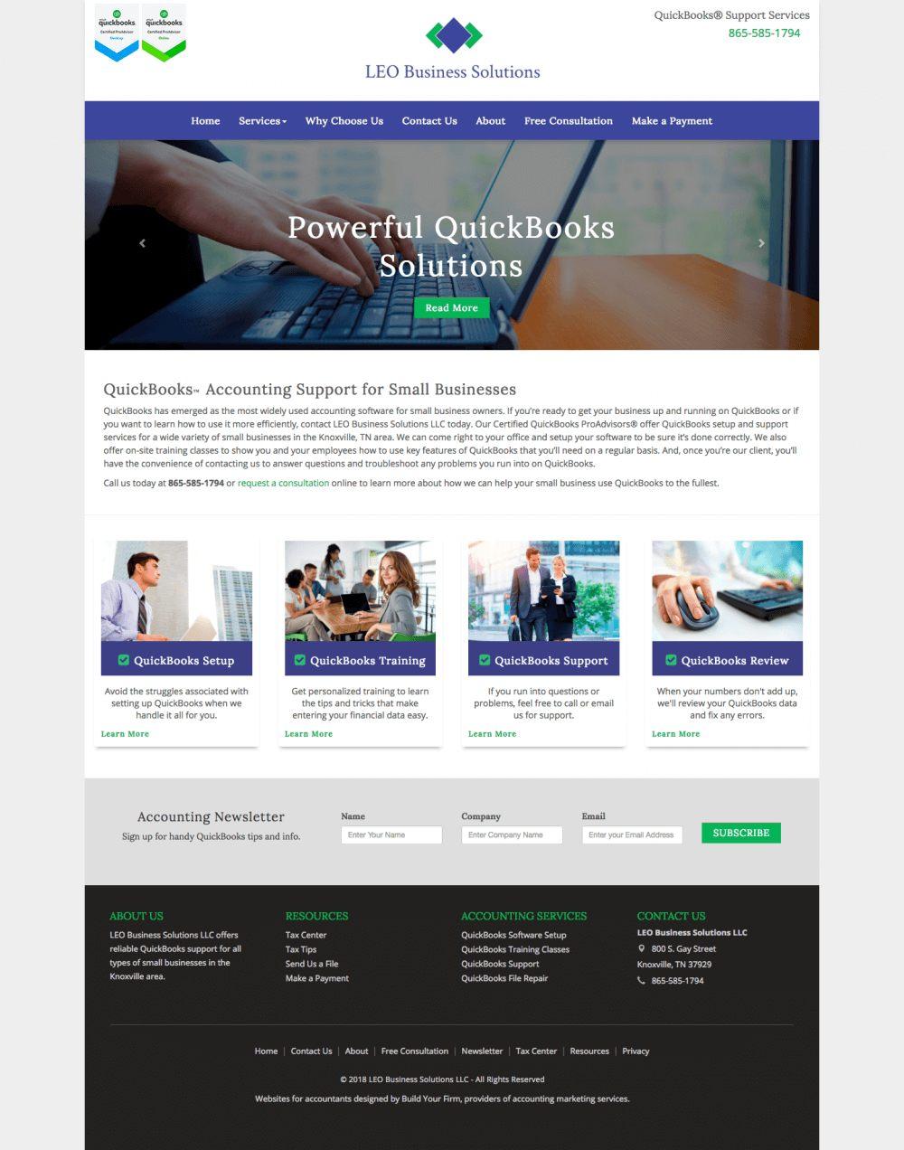 Website of LEO Business Solutions LLC