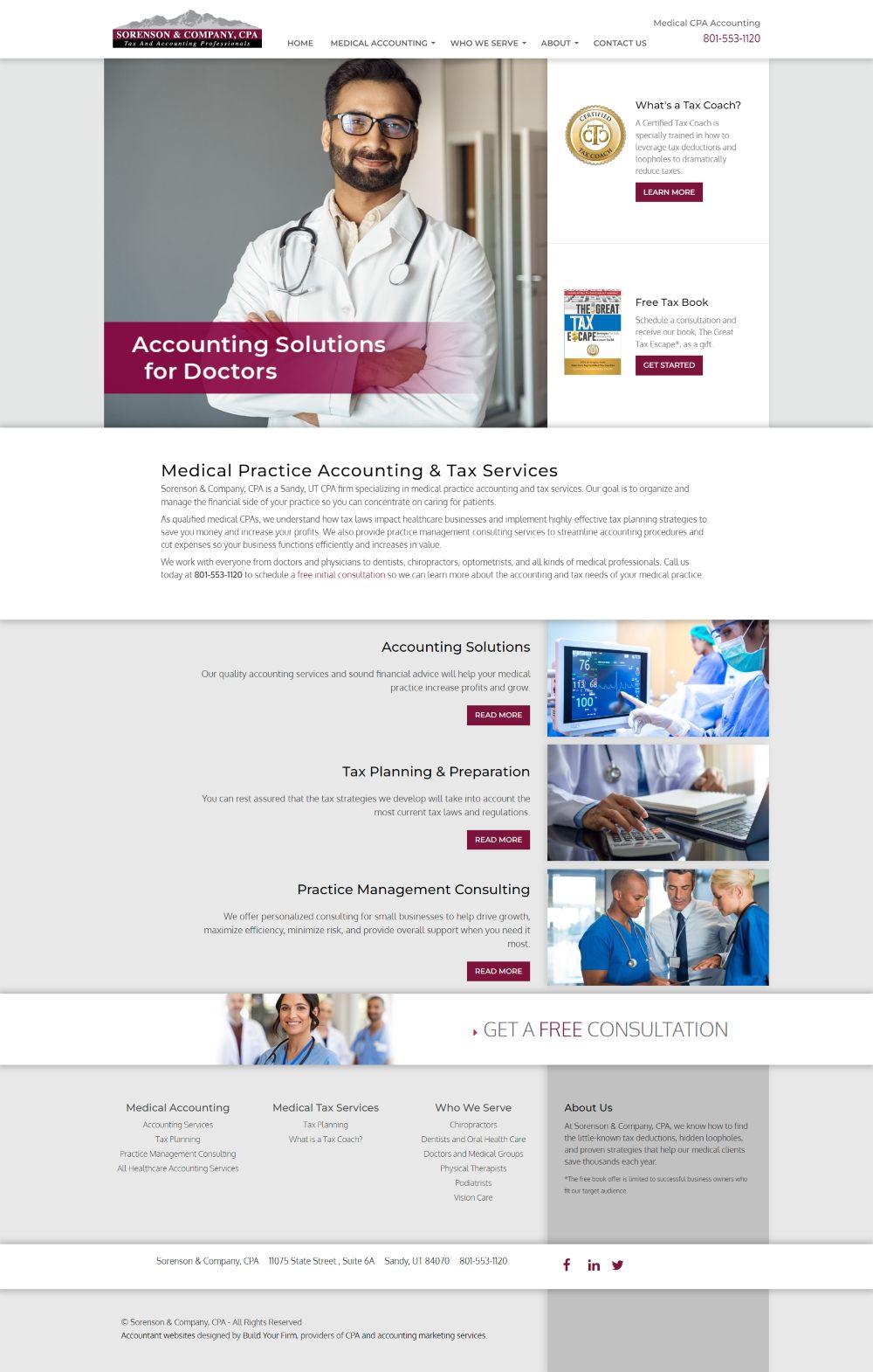Medical CPA Web Design