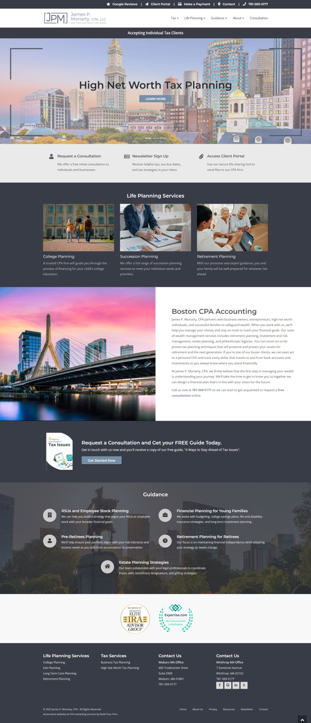 Website of James P. Moriarty, CPA