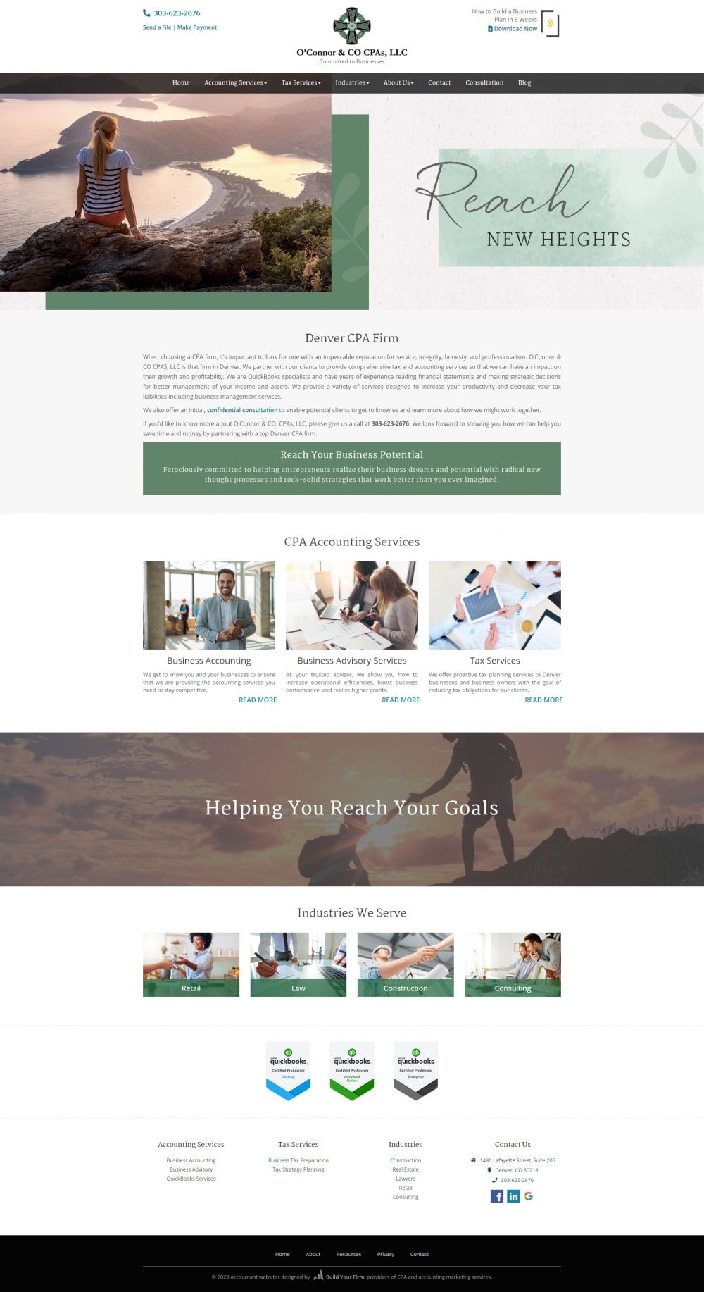 Website of O'Connor CPA Firm