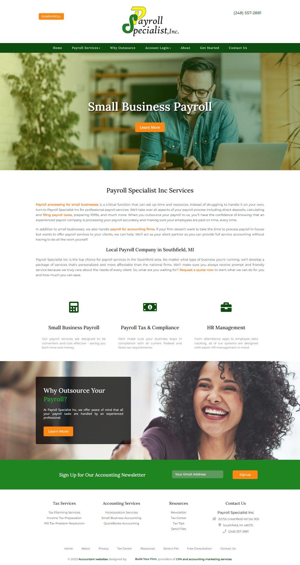 Payroll CPA Web Design