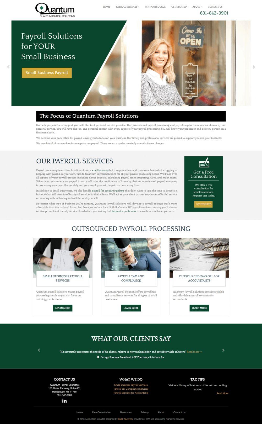 Website of Quantum Payroll Solutions