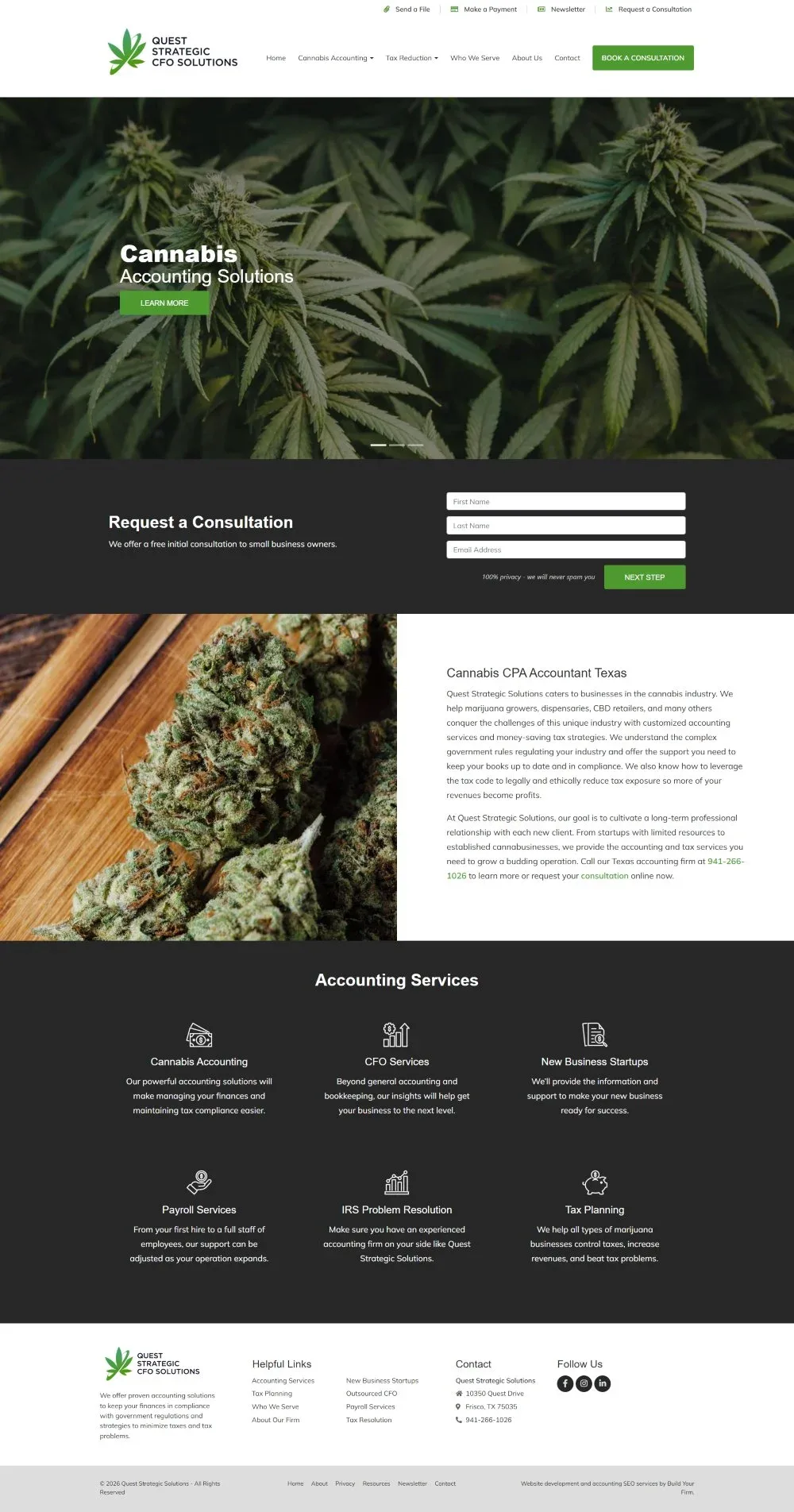 Website of Quest Strategic Solutions