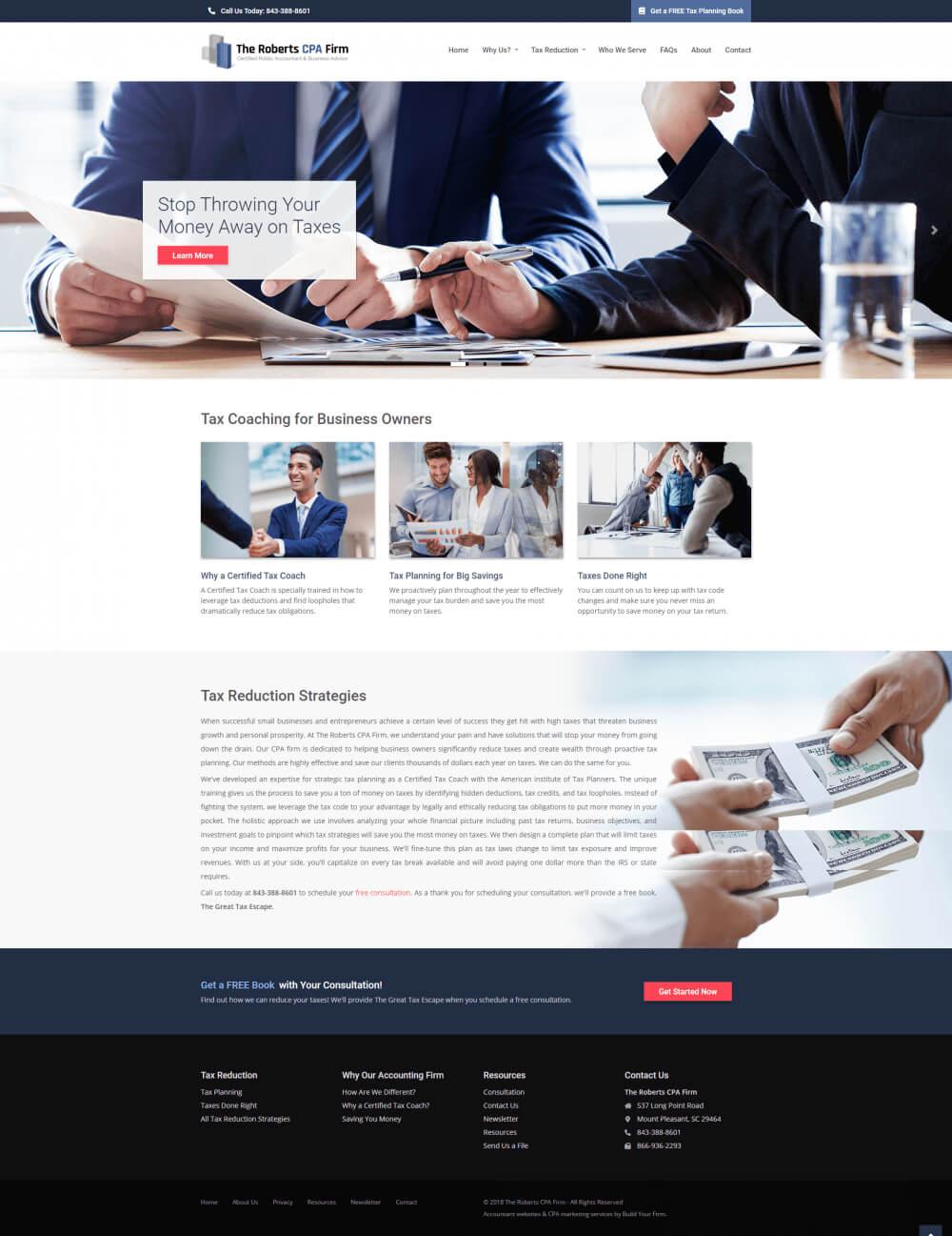 Website of The Roberts CPA Firm