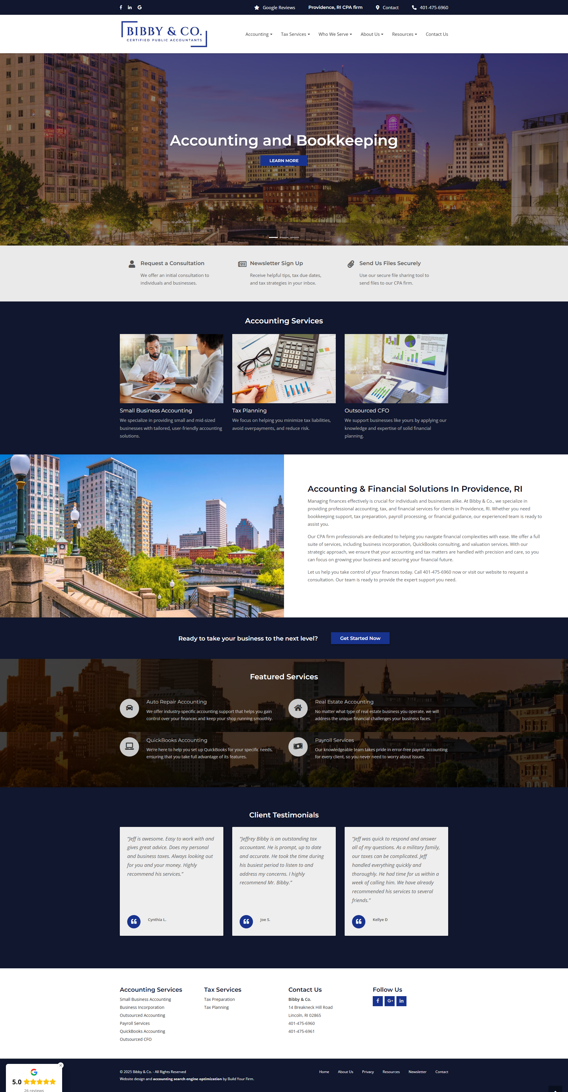 Website of Bibby & Co.
