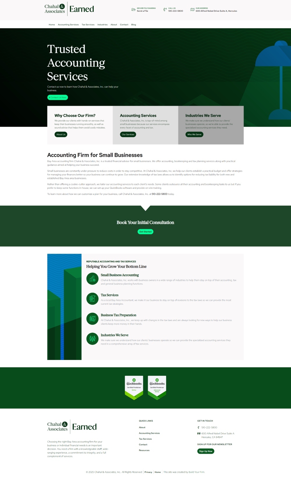 Website of Chahal & Associates, Inc