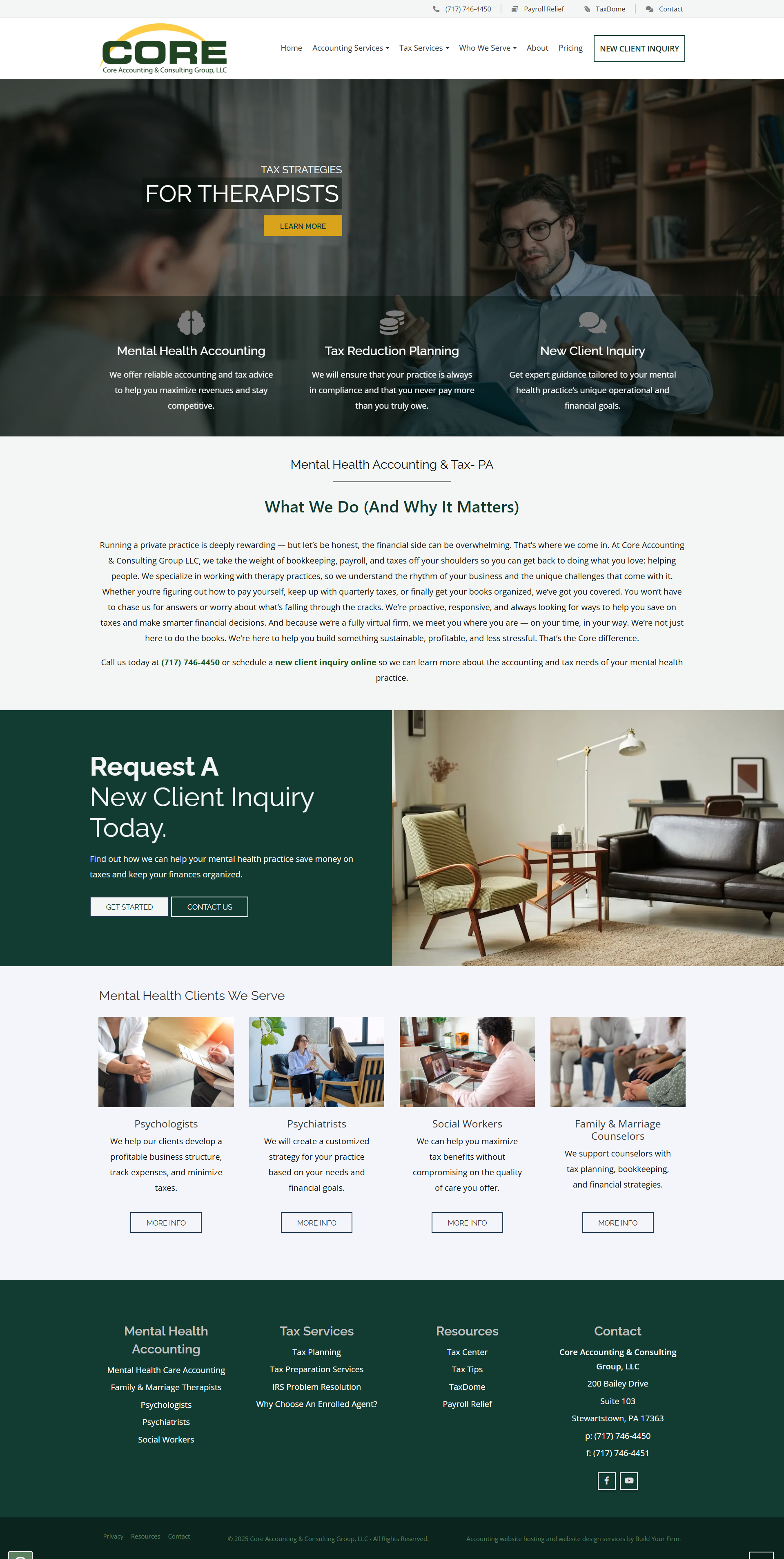 Website of Core Accounting & Consulting Group LLC