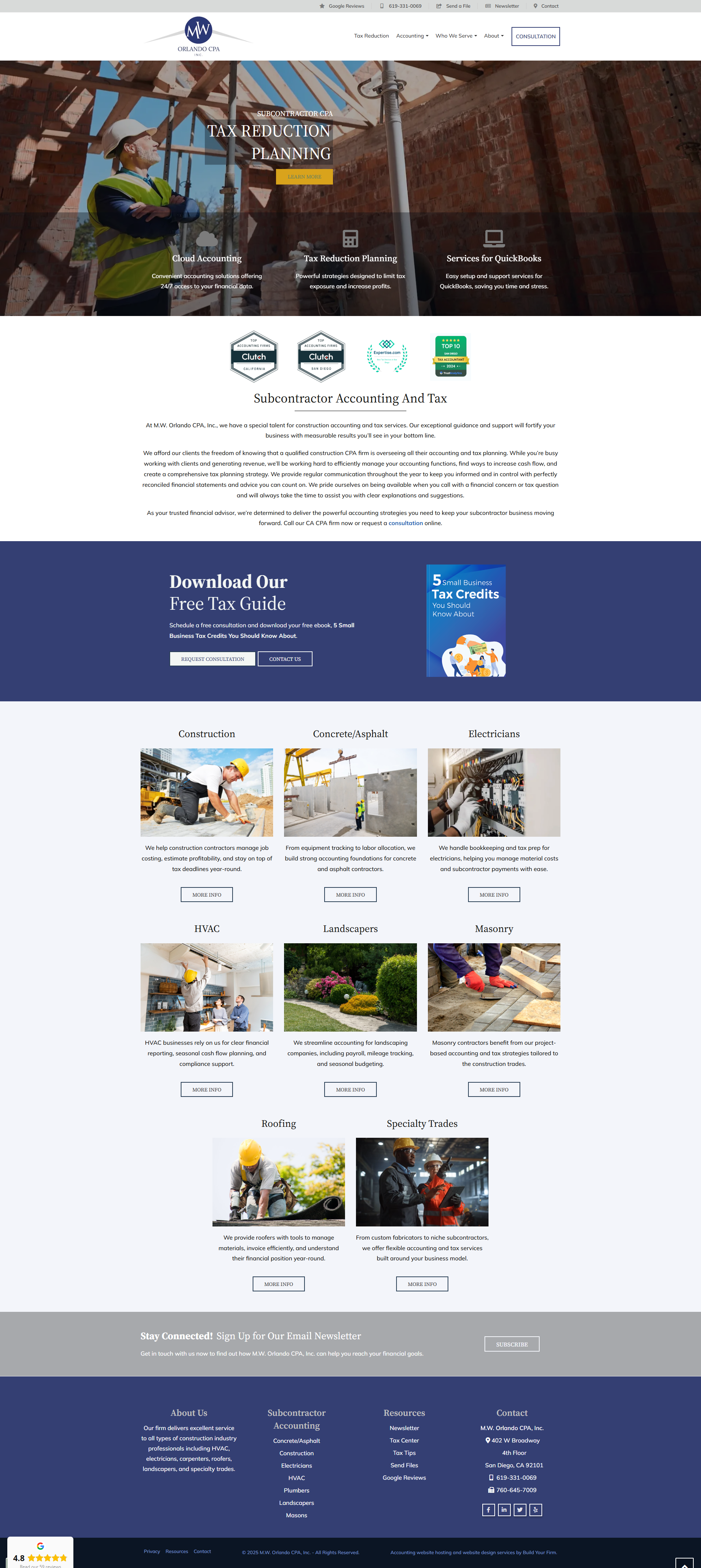 Website of M.W. Orlando CPA, Inc.