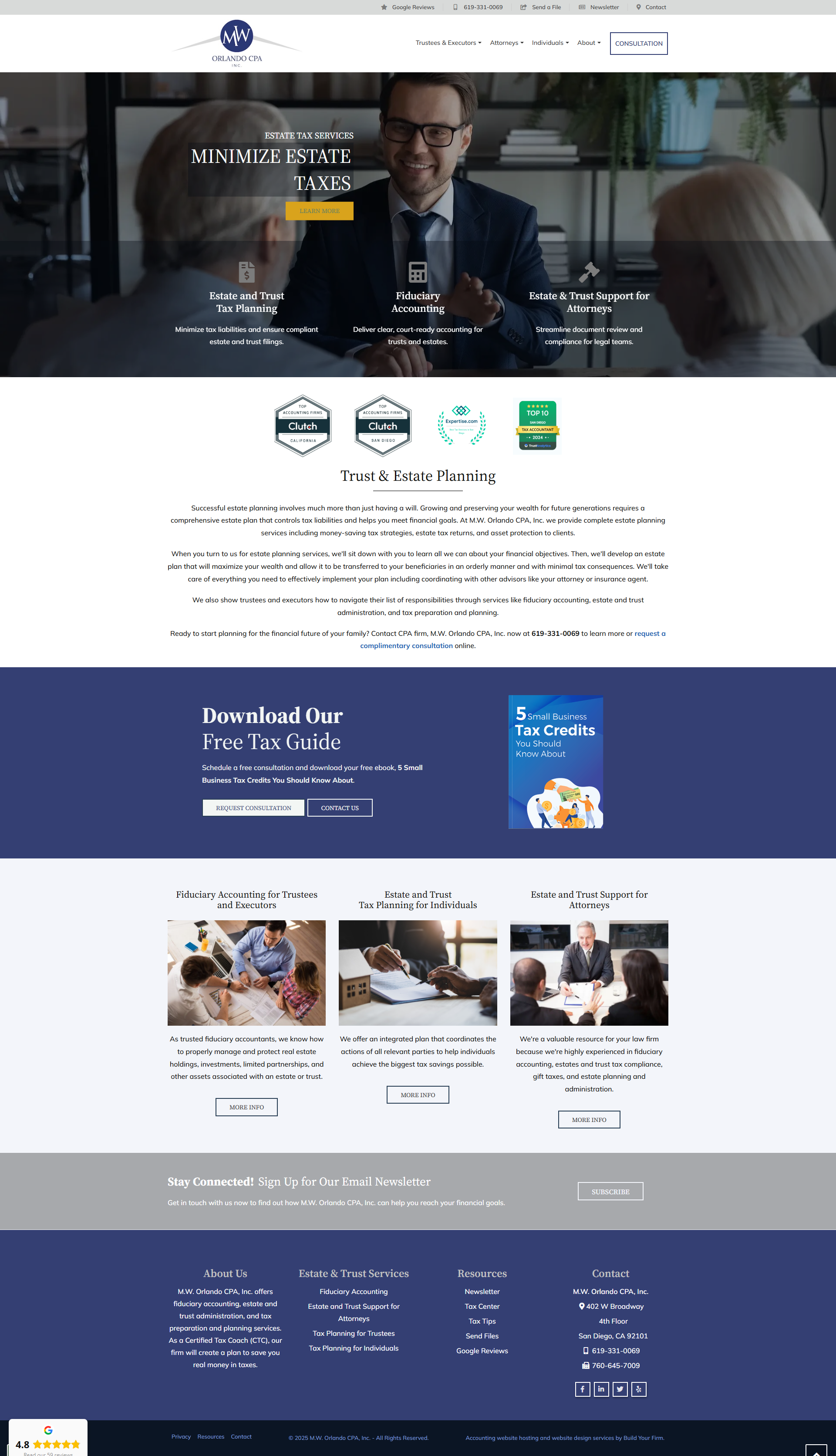 Website of M.W. Orlando CPA, Inc.