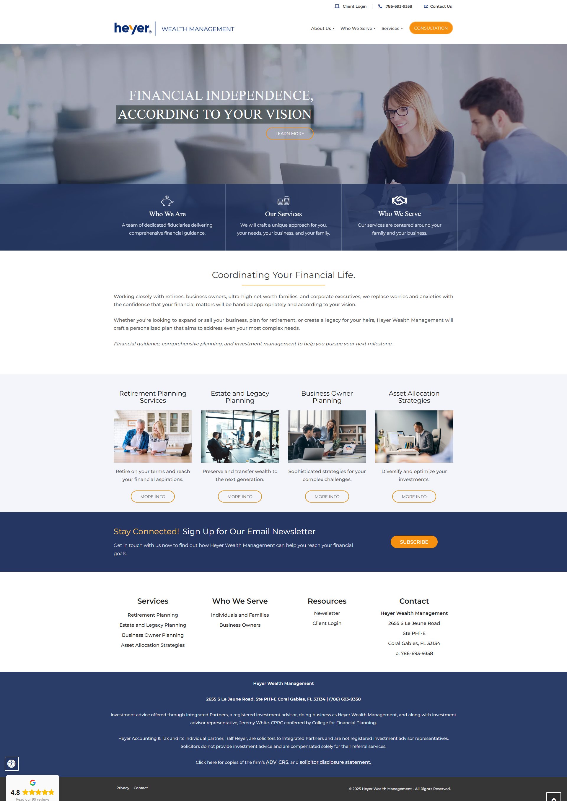 Website of Heyer Wealth Management