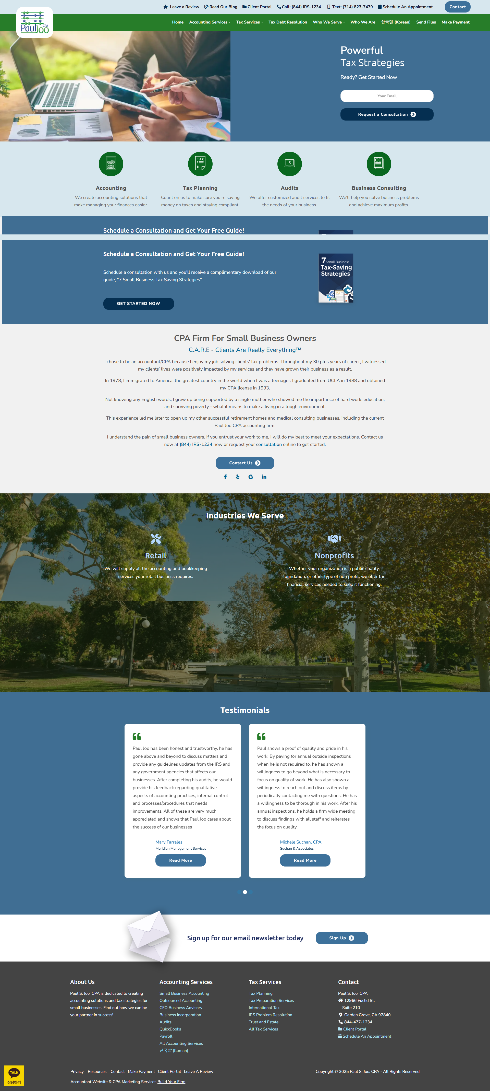 Website of Paul S. Joo, CPA