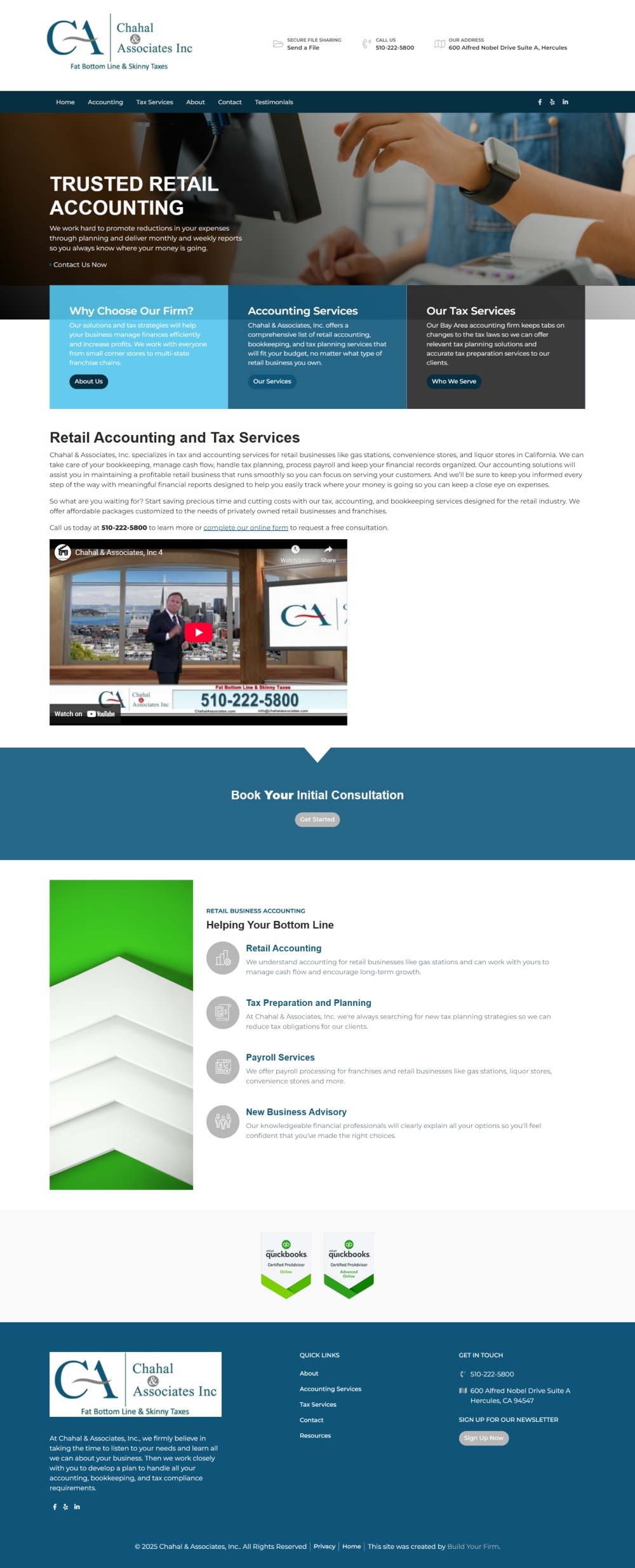 Website Design for Retail Accounting – Franchises