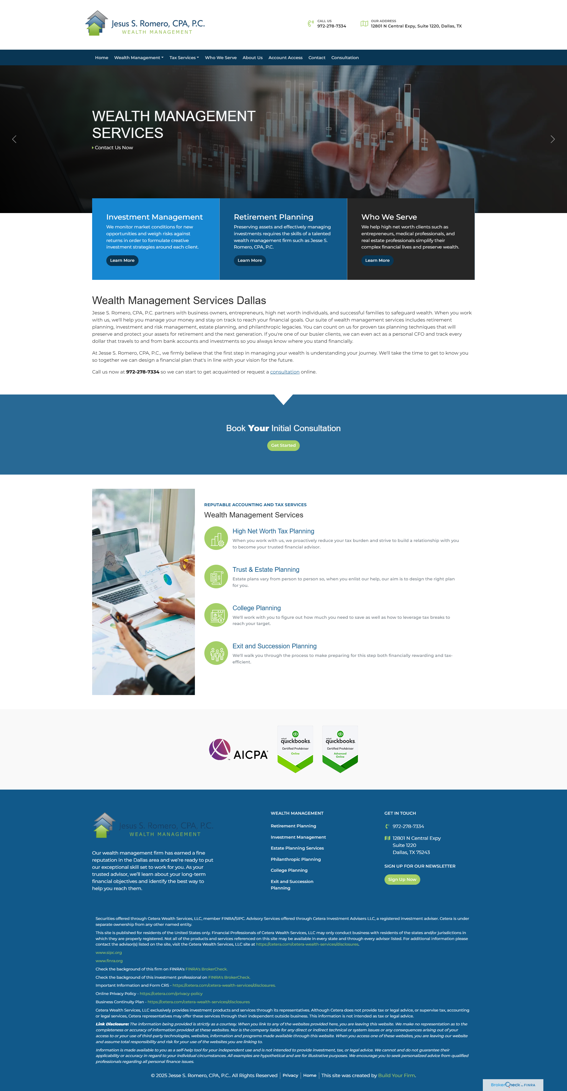 Website of Jesse S. Romero, CPA, P.C.