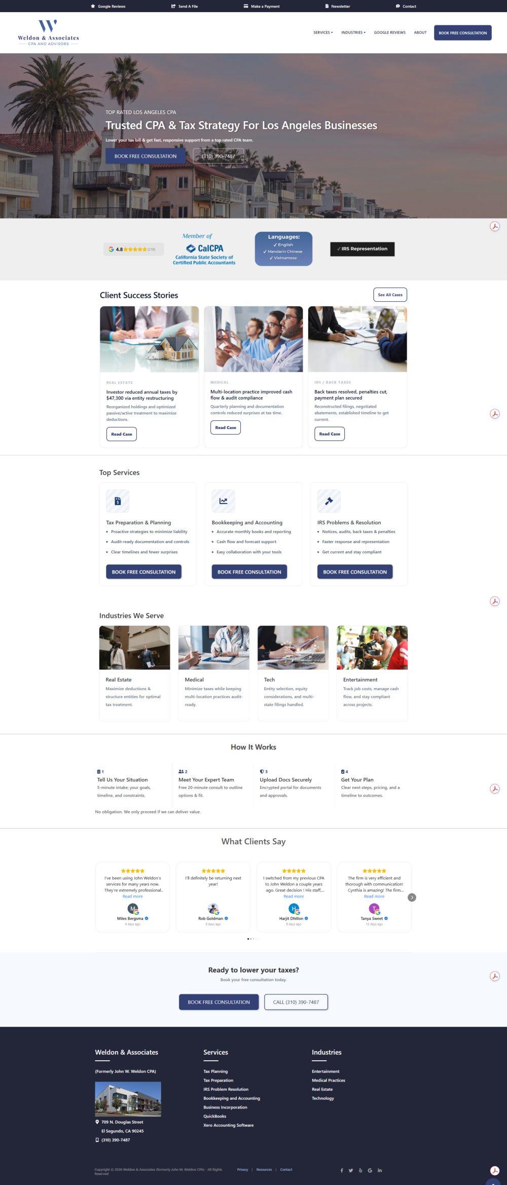 Website of Weldon & Associates