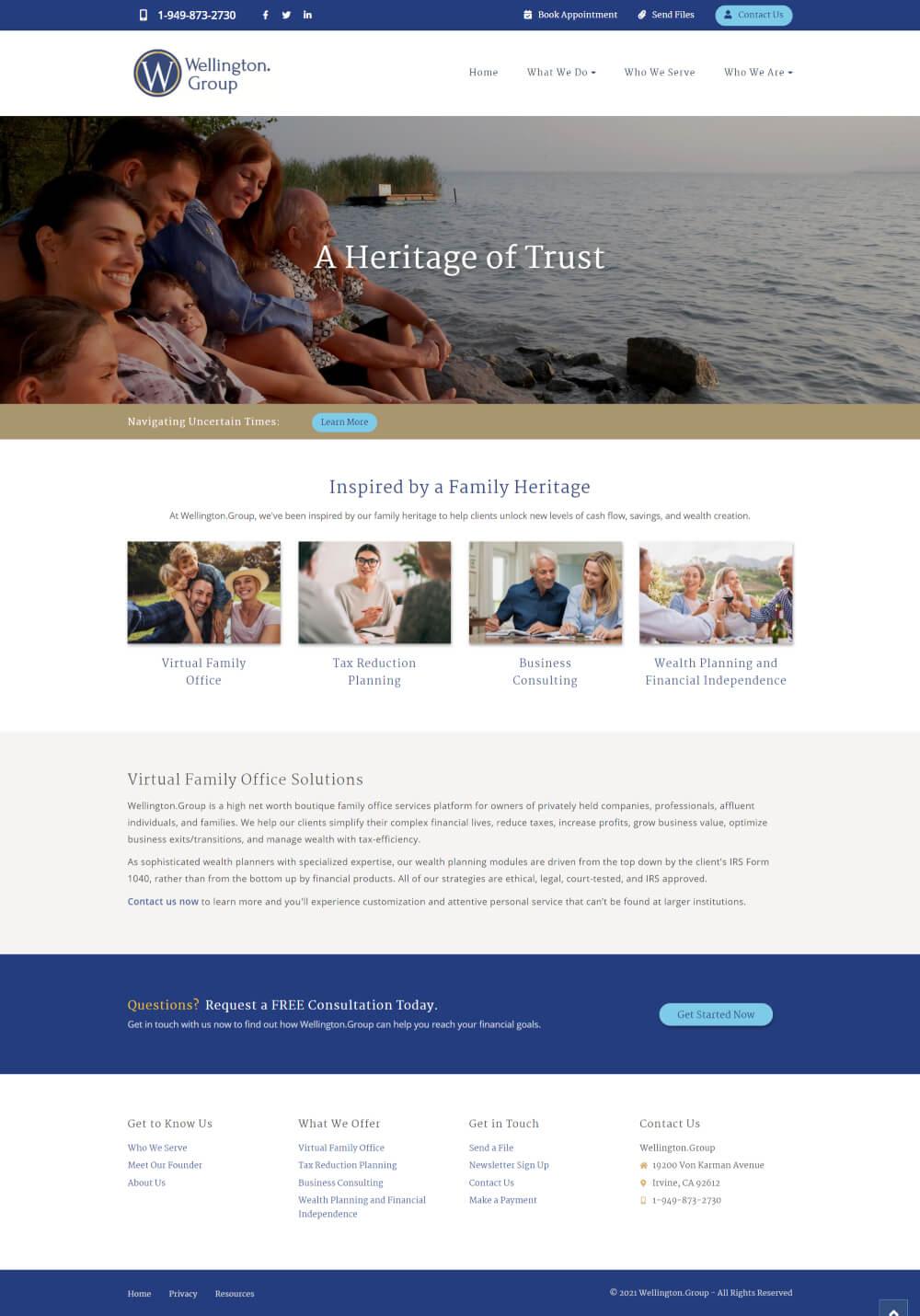 Website of Wellington Group